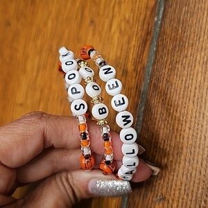 3 layer Halloween wrap bracelet